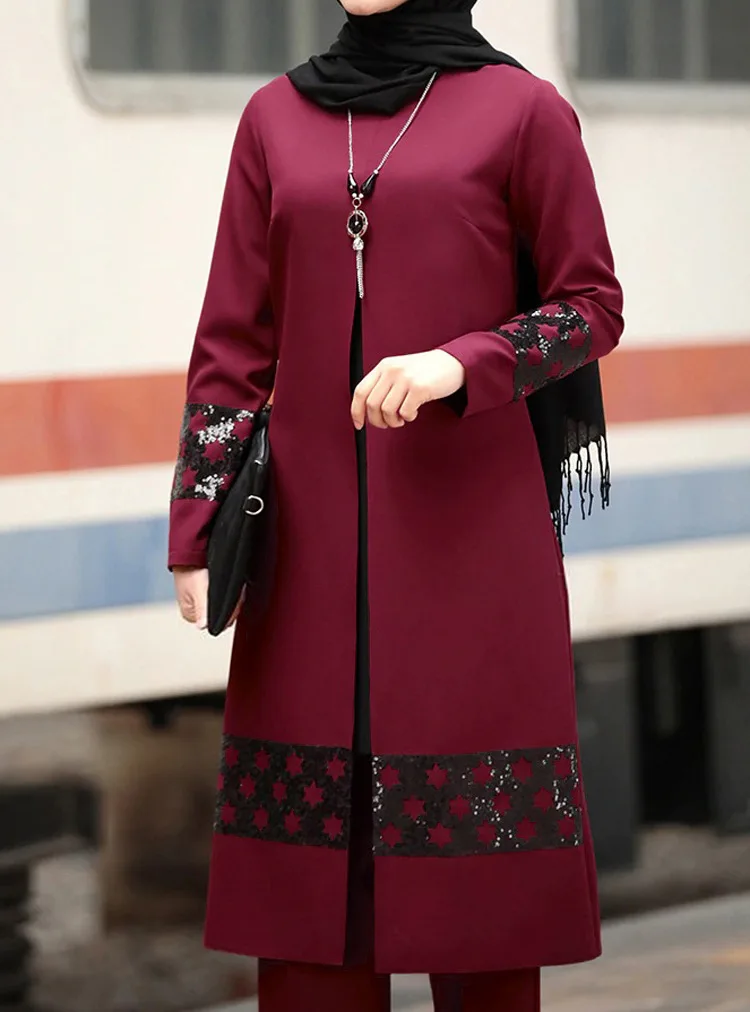 2024 Spring New Arabic Women's Middle East New Set Dubai Abaya Two-Piece Muslim Apparel Southeast Asian Clothing