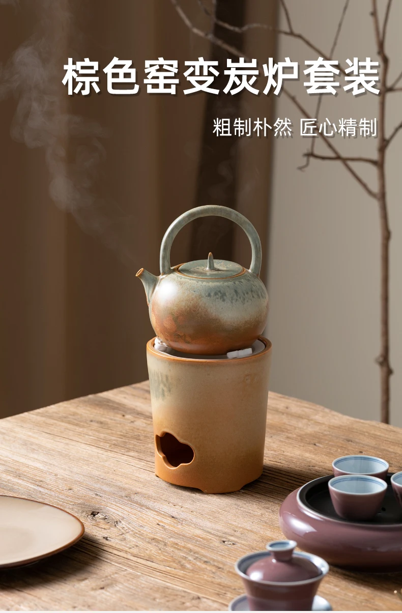 Chinese tea alcohol stove tea cooker outdoor portable old-fashioned Chaoshan charcoal stove household kettle set