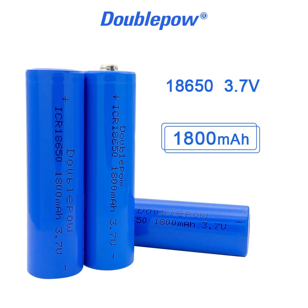 Doublepower 18650 3.7V 1800mAh akumulator litowy wielokrotnego ładowania, latarka, wskaźnik laserowy, pilot zdalnego sterowania, zabawki elektroniczne