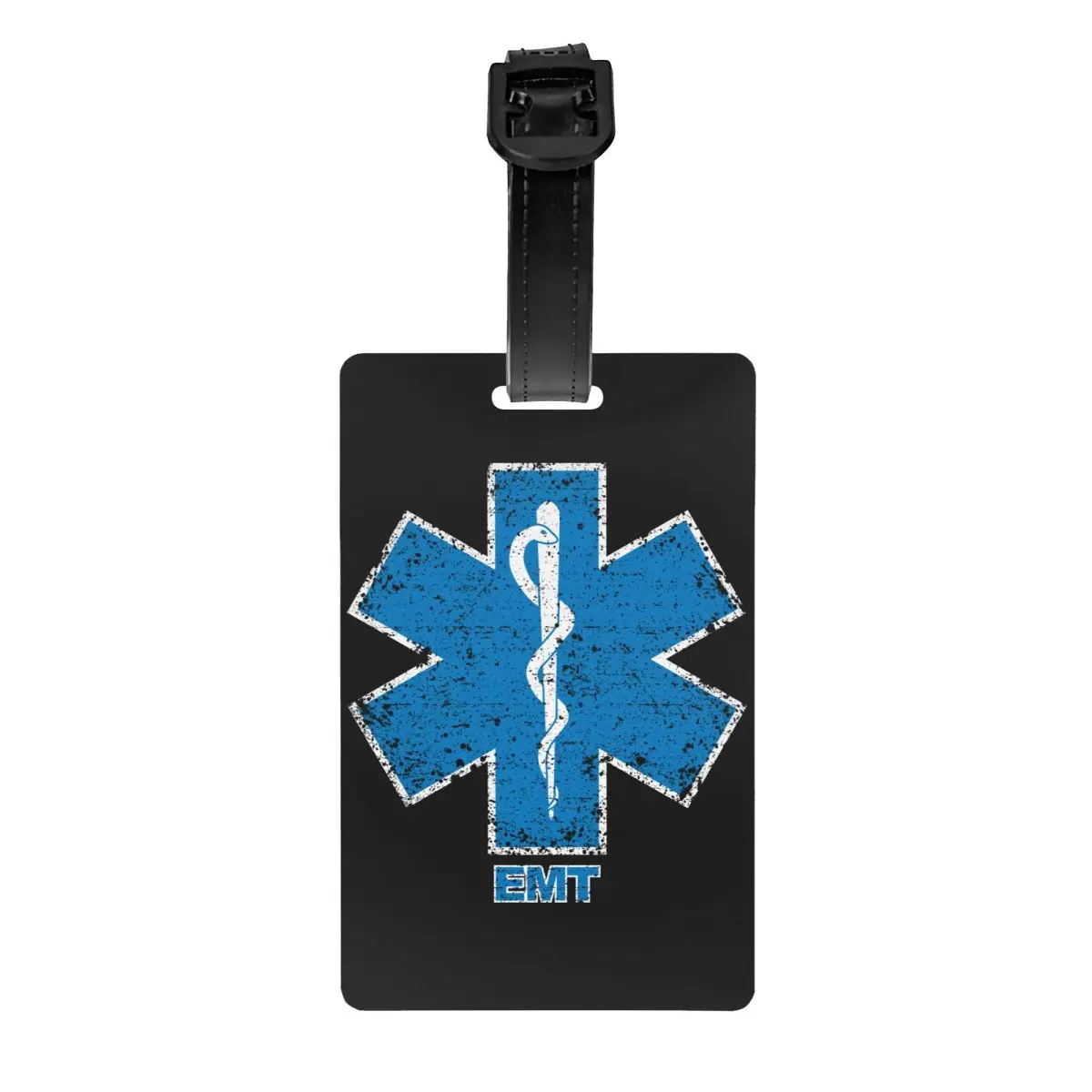 Custom Emt Star Of Life Bagagelabel Privacybescherming Paramedicus Ambulance Bagagelabels Reistas Met Koffer