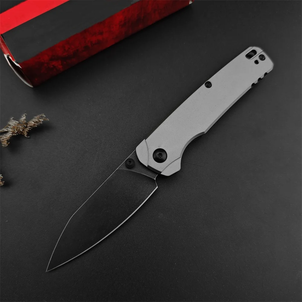 

KS 6105 Bel Air KVT Ball Bearing Folding Knife D2 Drop Point Blade Aluminum Handles with Clip Outdoor Camping Hunting EDC Tools