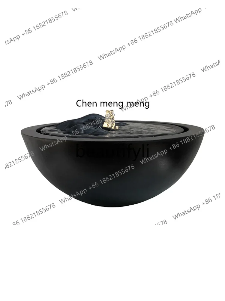 D5556 Flowing water fountain desktop water feature ornament modern courtyard water bowl rockery landscaping cornucopia