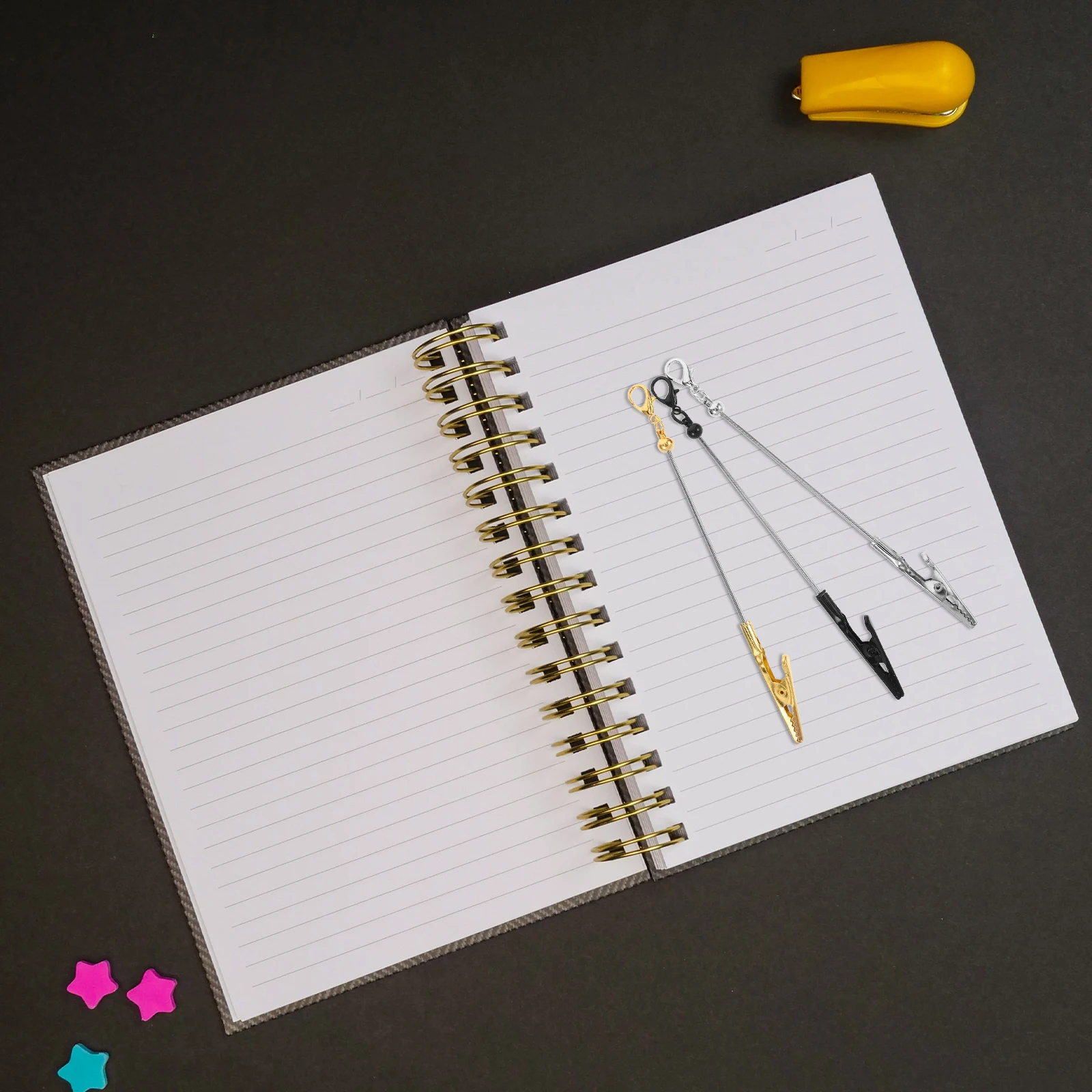 6 قطعة مشبك معدني متعدد الوظائف حامل مذكرة الصور حاملي بطاقات الأعمال مفتاح سلسلة