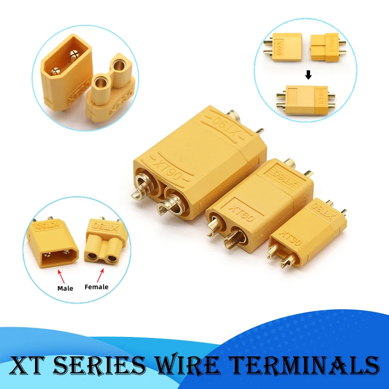 XT Series Male Female Bullet Connectors Plugs XT30U XT60 XT90 For RC Lipo Battery Waterproof Electrical Connector Wire Terminal