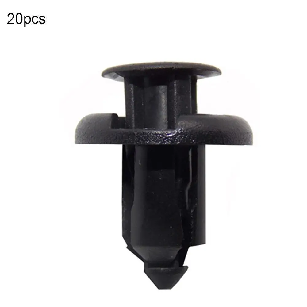 20PCS 10mm Hole Car Bumper Plastic Push Rivets Fastener Clips for Honda Black Car Styling for Honda O7B5