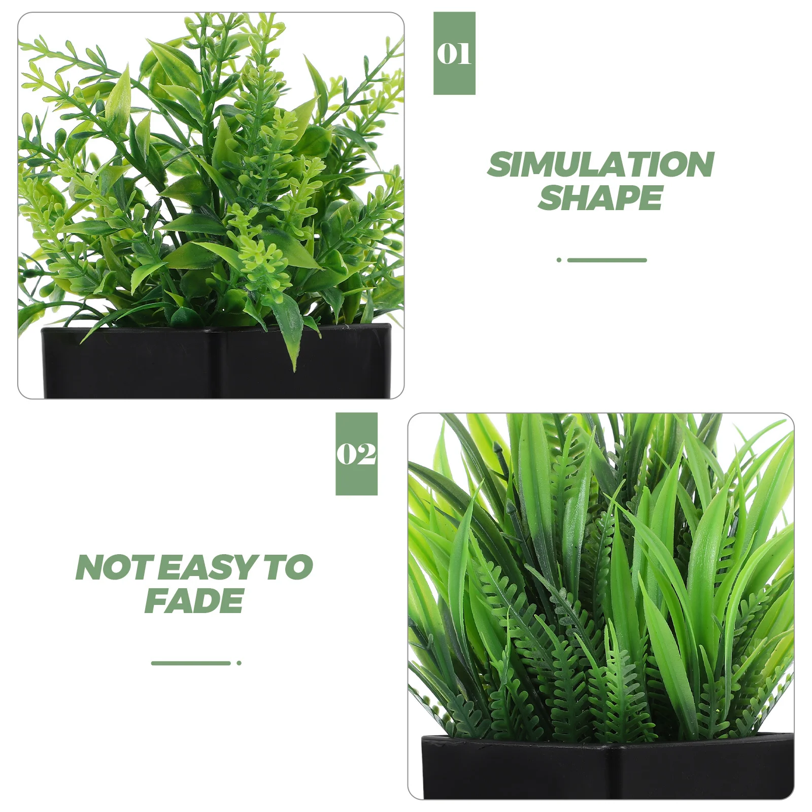 4 قطع نباتات صناعية صغيرة في وعاء أسود نباتات صناعية واقعية للديكور الداخلي ترتيب طاولة الحمام نبات صناعي
