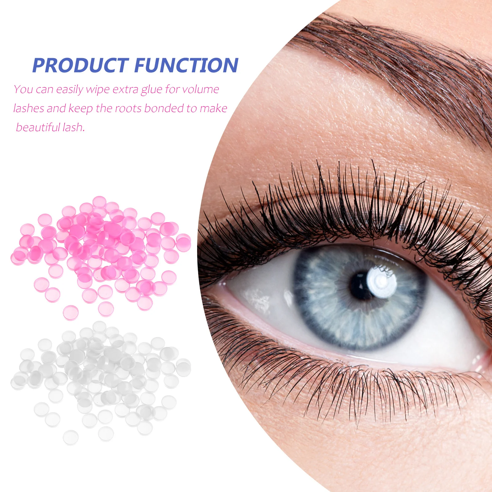 Ensemble de gobelets de colle pour cils, 200 pièces, support d'extension de cils de haute précision pour usage domestique et Salon, outil de greffage de faux cils facile à nettoyer