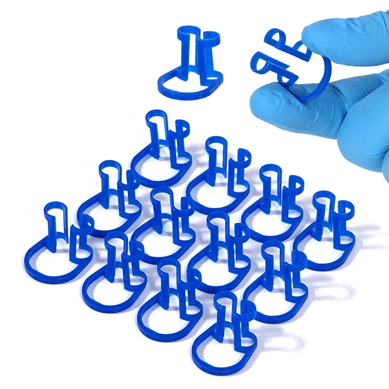 

100pcs Disposable Plastic Dental Cotton Roll Clip Holder Teeth Isolation Saliva Ejector Clip for Orthodontic Dentistry Supplies