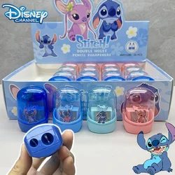 Cartoon Disney Stitch temperówka do ołówków studenci przybory szkolne Anime rysunek Stitch podwójne usta temperówka do ołówków na prezenty dla dzieci