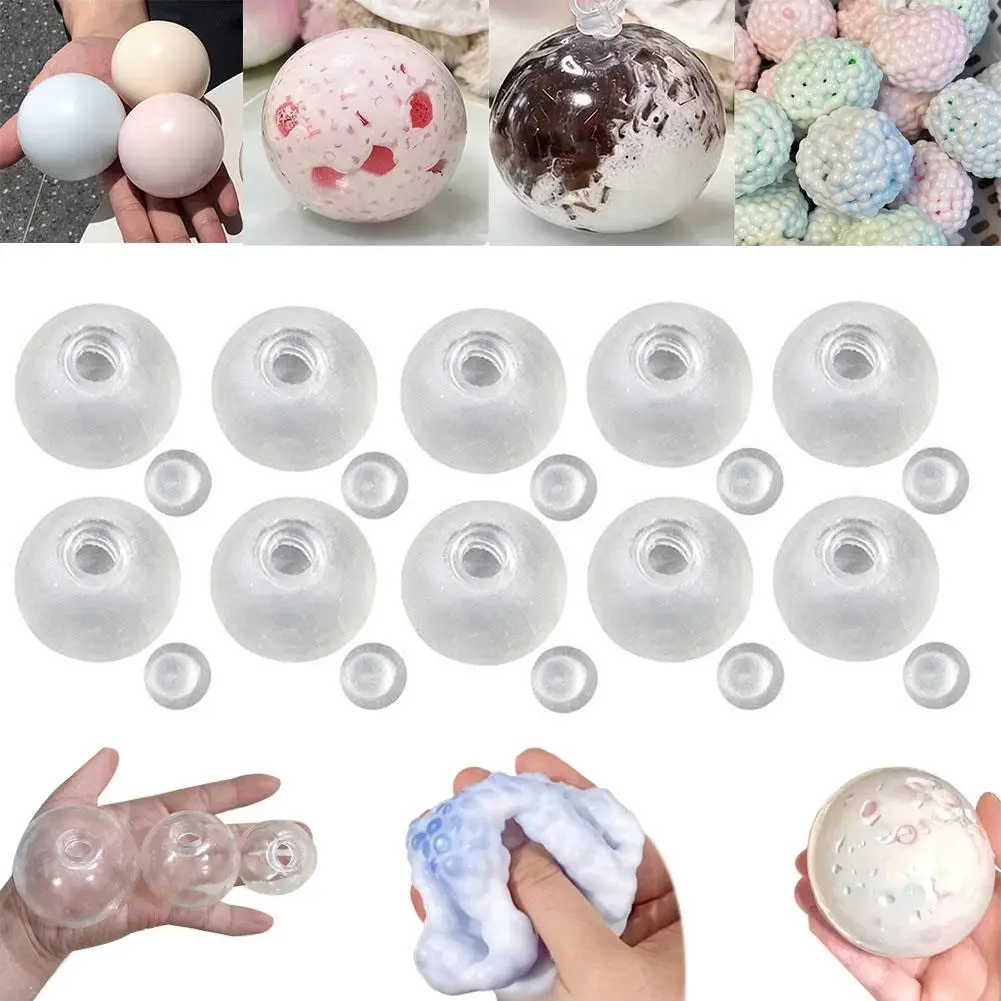10PCS Funny Sphere Shape Air Ball Squishy TRP Stress Relieving Squishy Texture Slow Rebound Squeeze Office Use