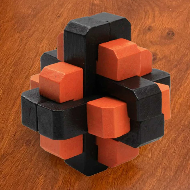 HuiShou Luban Lock Unlock Interlocking Puzzle Rompecabezas IQ Test Wooden Brain Teaser Game For Adults And Kids Educational Toys