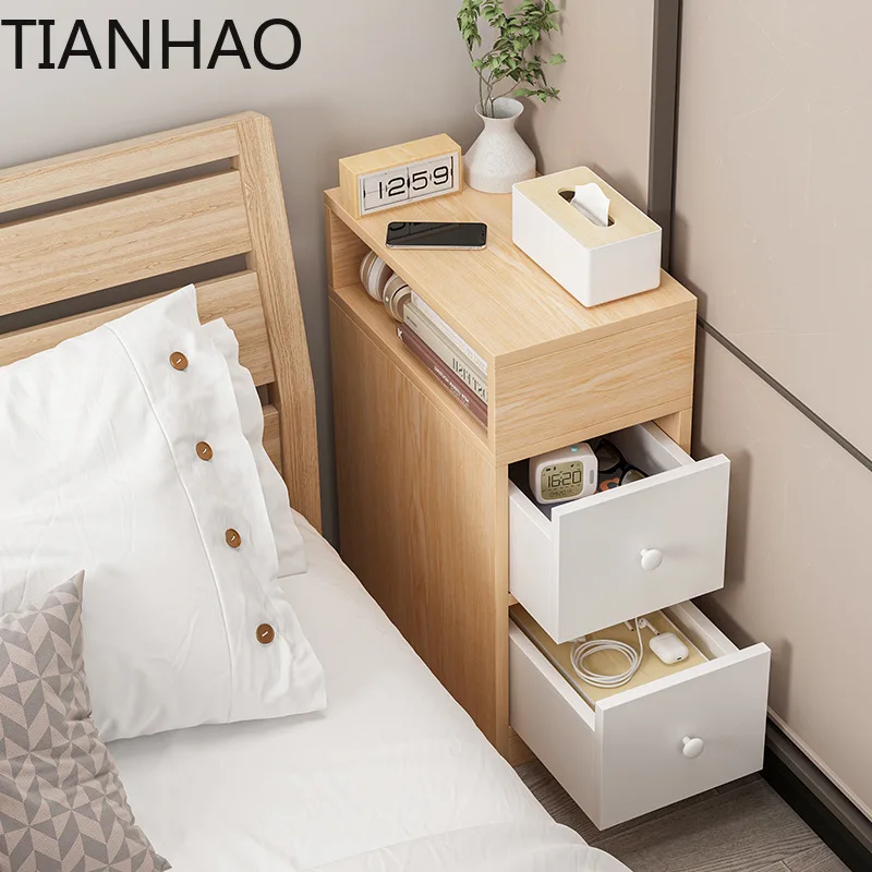 Bedside table narrow small modern simple bedroom chest cabinet simple bedside