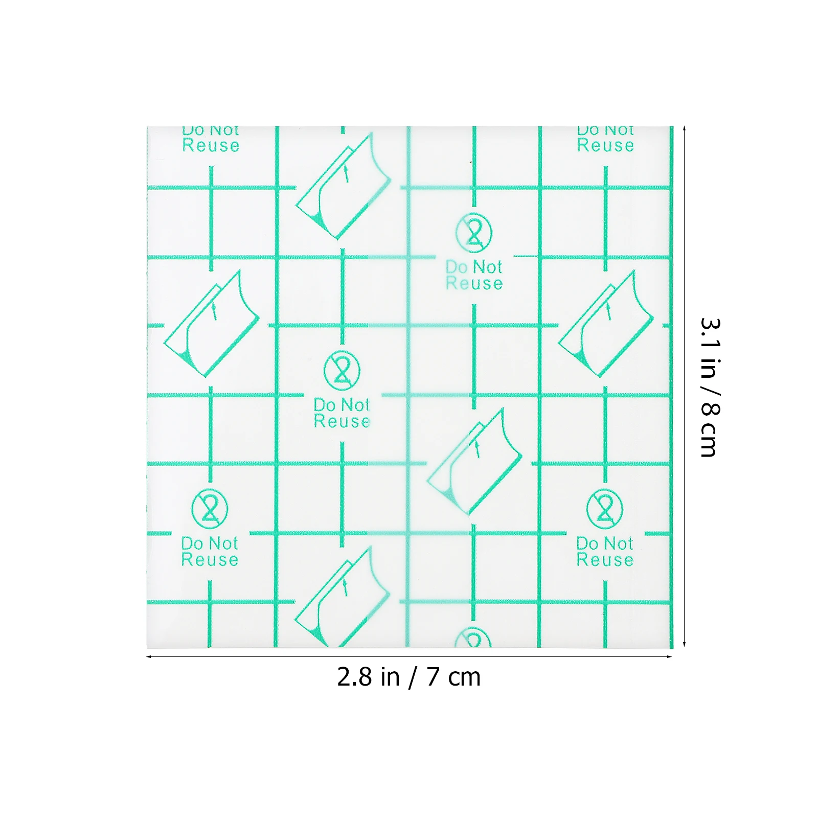 

200 Pcs Blank Sticker Transparent Adhesive Disposable Hand Stickers Pu Film Makeup Mixing Foundation Lipstick