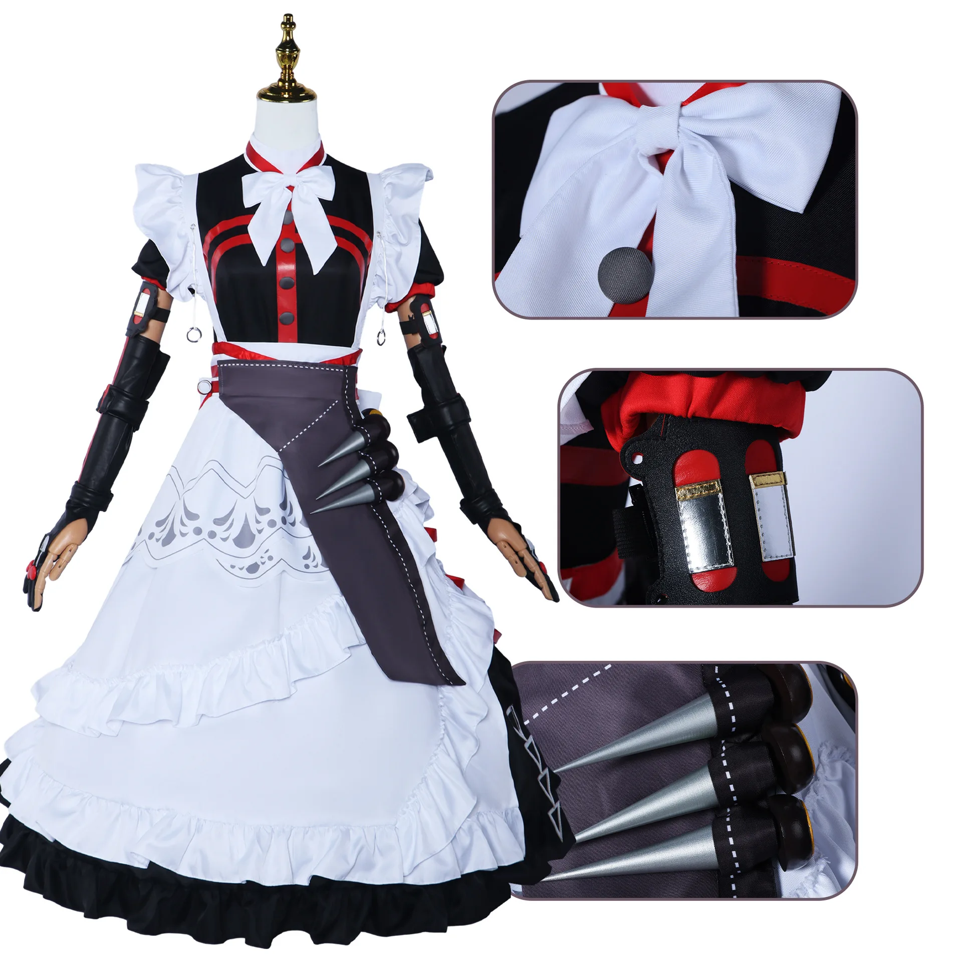 Alexandrina Sebastiane Rina Cosplay Game Zenless Zone Zero Costume Wig Victoria Housekeeping Maid Dress Women Halloween Suit