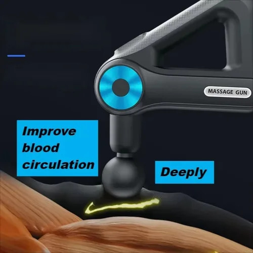 Imagen 2 del producto Pistola de masaje profesional Bally Total, 9 cabezales, 9 engranajes, pequeño triángulo dorado, modo de reposo largo, pistola de masaje Bobbito