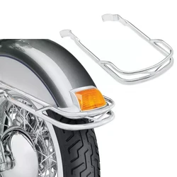 Motorcycle Chrome Front Fender Rail Bumper Trim Bracket for Harley Softtail Classic Heritage 2000-2017