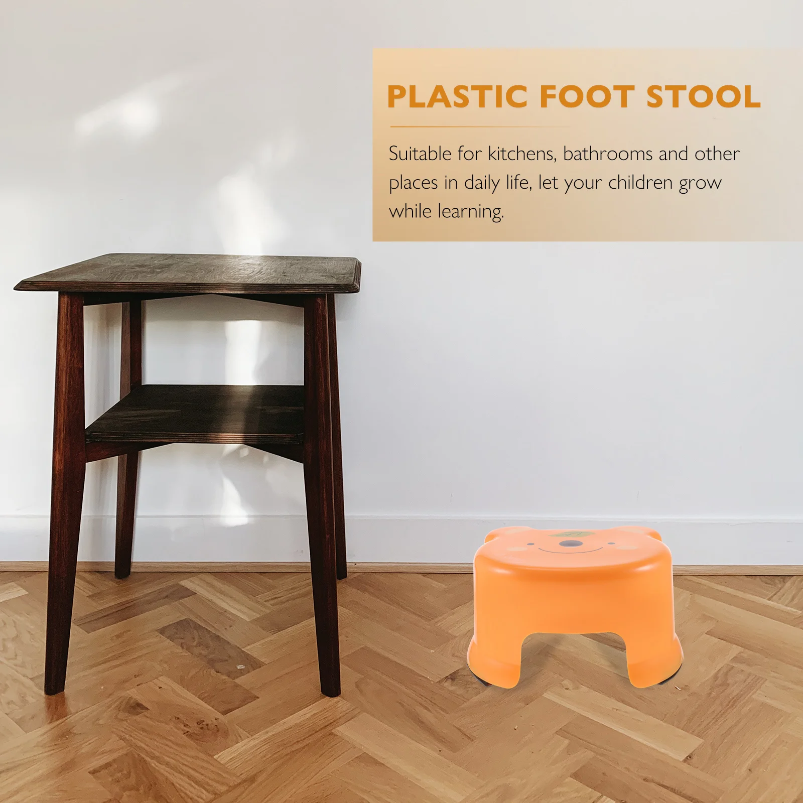 

Cartoon Kids Anti-Skid Plastic Step Stool Bright Colors Non-Slip Safety Toddler Bathroom Foot Stool for Toilet Training Hand