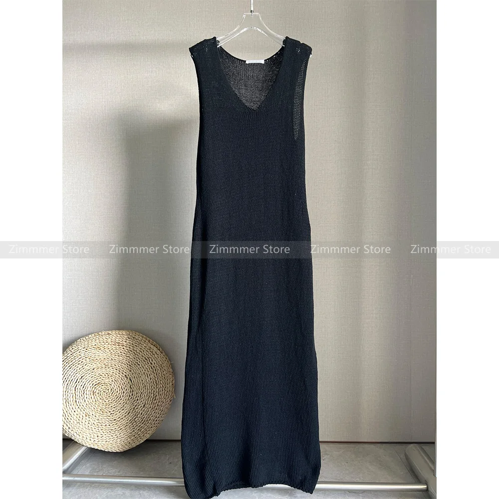 

French Haute Couture Niche Design Scandinavian Minimalist Temperament Wool Blend Yarn Knit Dresses