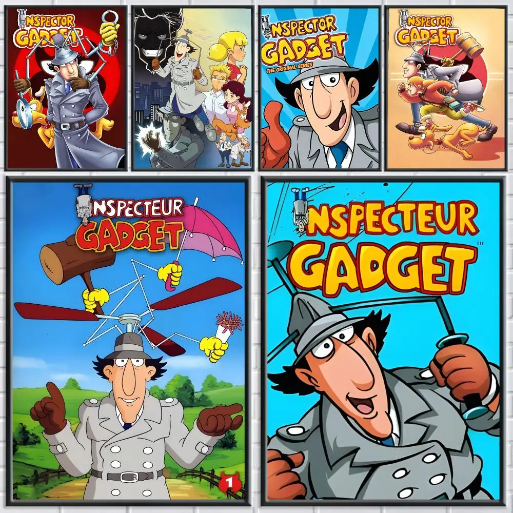 cartoon Inspector Gadget Poster Poster HD Self Adhesive Waterproof Art Print Wall Decor for Bedroom Living Room Home Gift