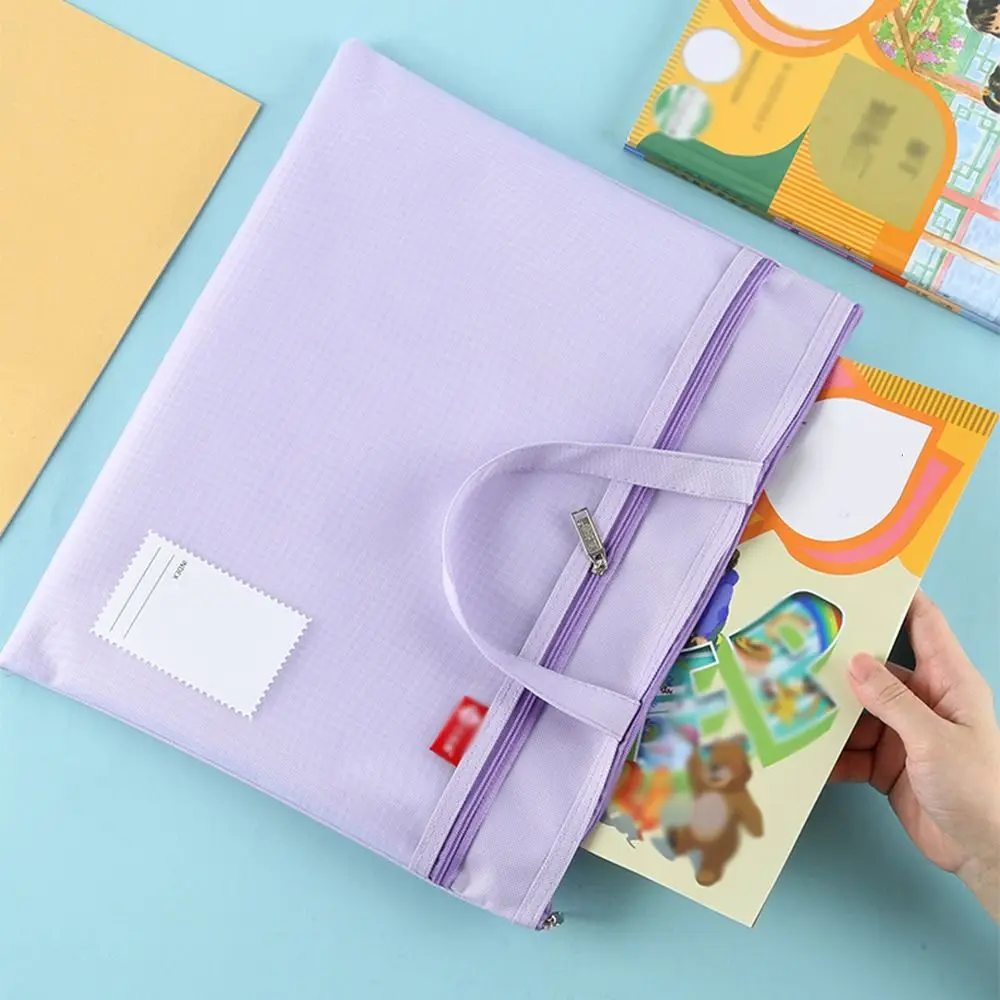 Mutli-Purpose Portable Book Storage Bag Handheld Oxford Cloth a4 File Organizer Large Capacity Dustproof Art Storage Bag Travel