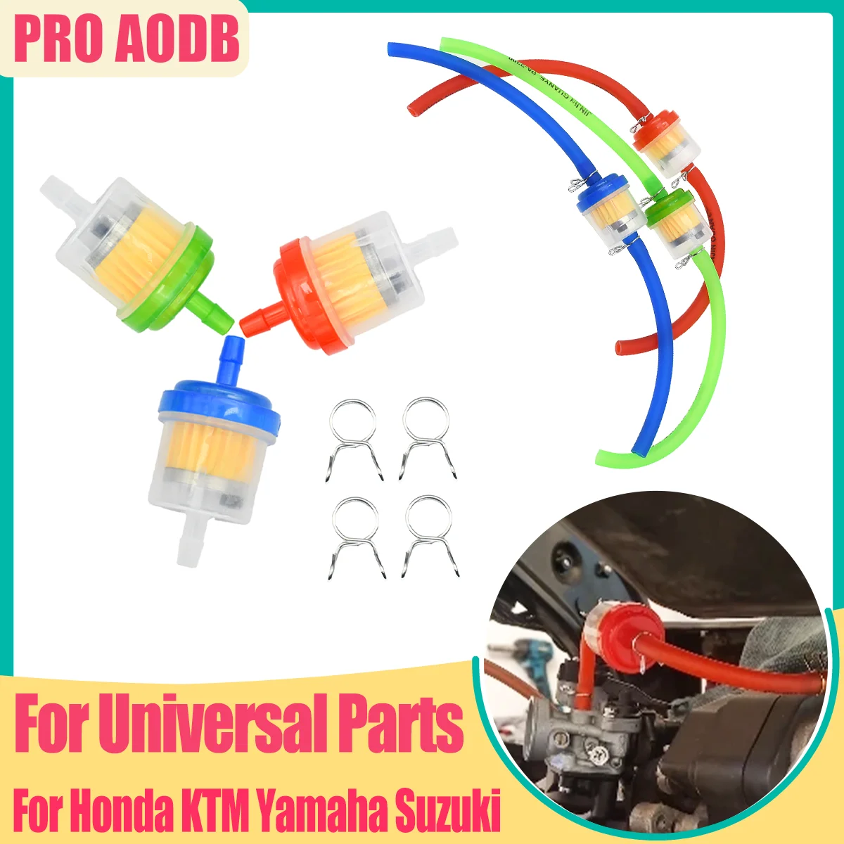 

Universal Parts For Scooter Motocross Moped Scooter Dirt Bike 6mm ATV Go Kart Fuel Filter Motocross Gas Fuel Oil Filter