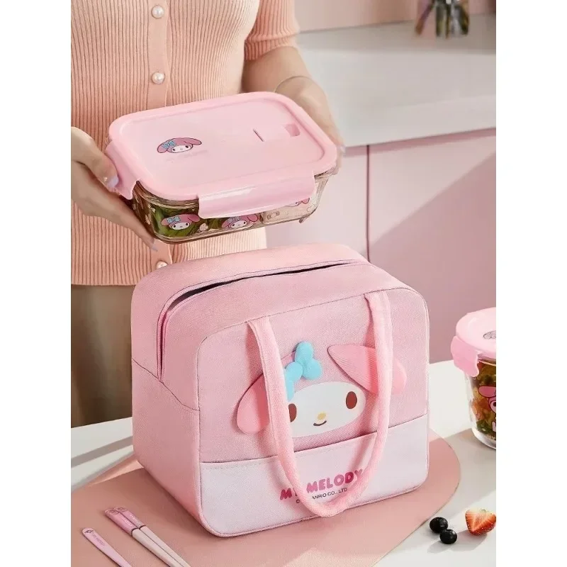 

Kawaii Sanrio My Melody Cinnamoroll Hello Kitty Lunch Bag High Capacity Water Proof Antifouling Insulation Handbag Cute Bag Gift