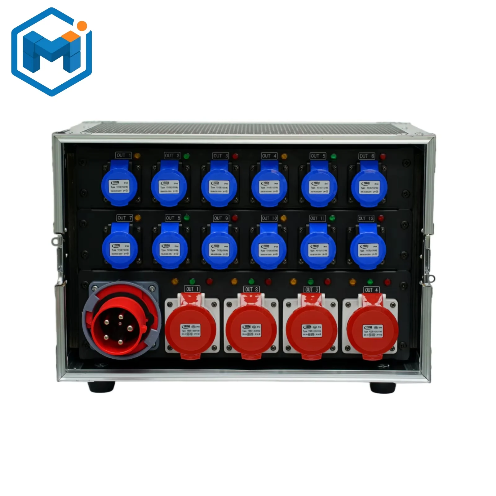 New Stage Equipment Power Distribution Box 63A 3 Phase Input 12 Channels 16A  Output for Stage Power Distro Box