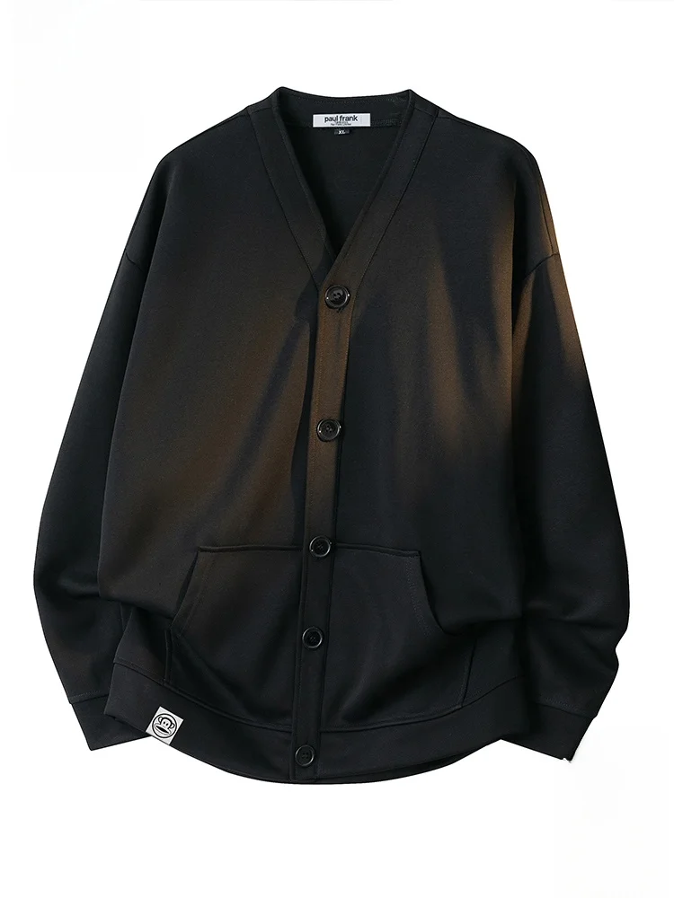 

PaulFrank M V-ne Button Cardigan Sweatirt Loose Casual Outerwear Autumn Faion Comfortable Cotton Blend Fabric