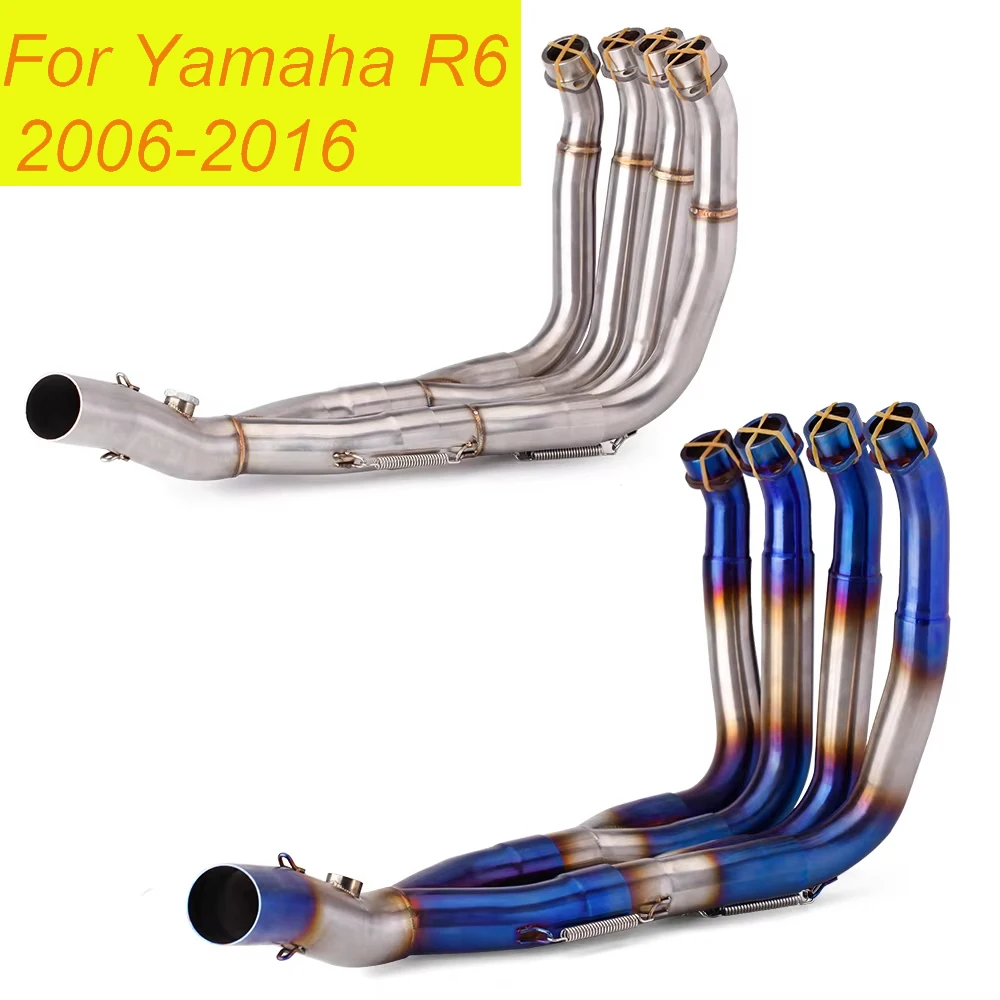 Slip On komplettes Motorrad-Auspuffanlage Escape 51 mm Vorderrohr-Verbindungsrohr Connect Universal 51 mm Schalldämpfer für Yamaha R6 2006–2016