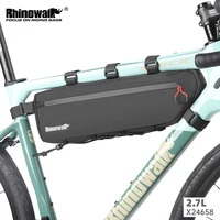 Rhinowalk-bolsa para cuadro de bicicleta de 2,1-2,7 L, bolsa triangular para tubo, bolsa de almacenamiento para Bikepacking, bolsa de equipaje de viaje para ciclismo de montaña, accesorio