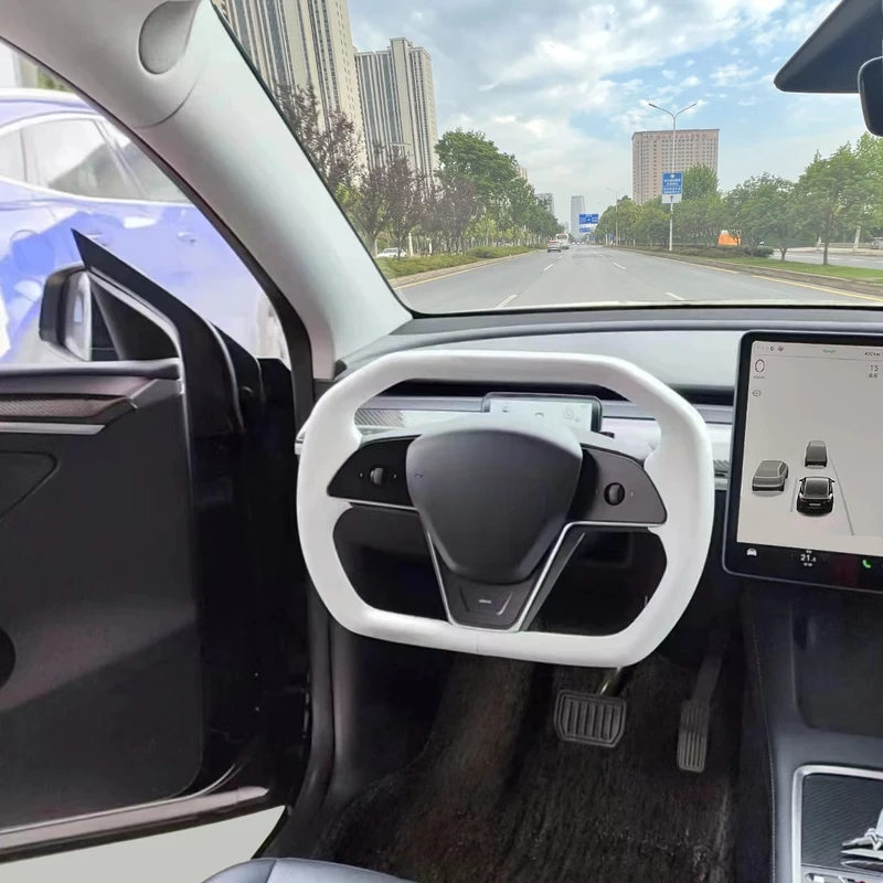 

Black Carbon Fibre Hexagonal Flat Bottom Universal Steering Wheel Pickup Truck