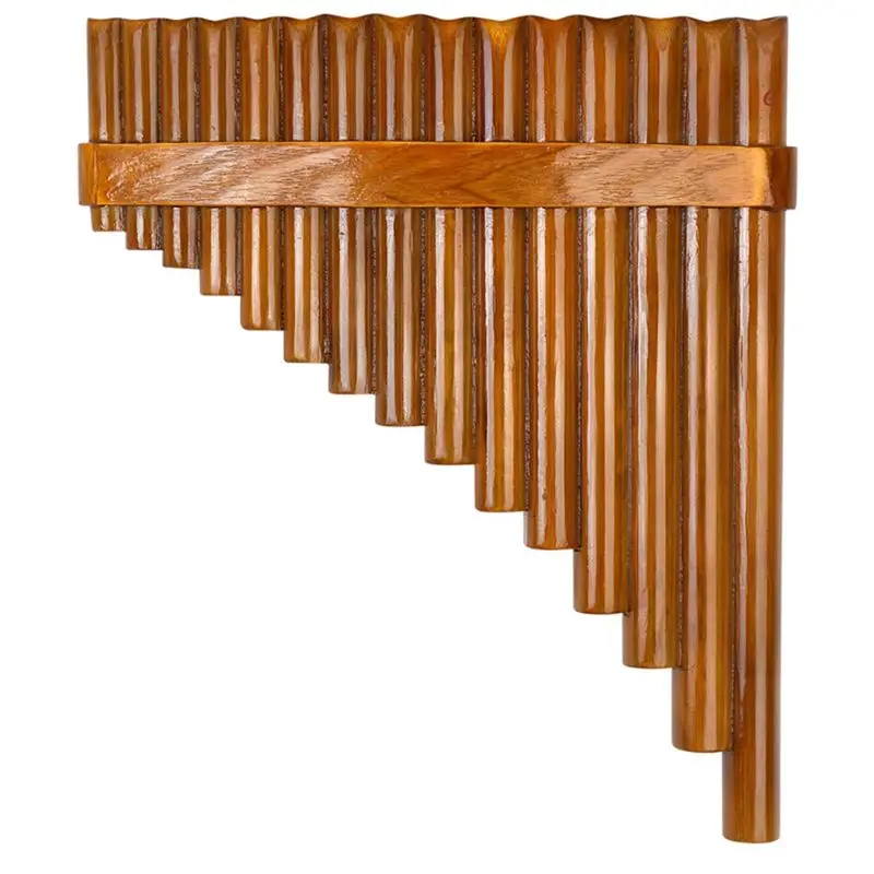 AFOURT-Natural Bamboo Flute,Pan Flute Wind Instrument,Handmade Pan Flute,15 Tones In G Major,Left Hand Model Easy To Use
