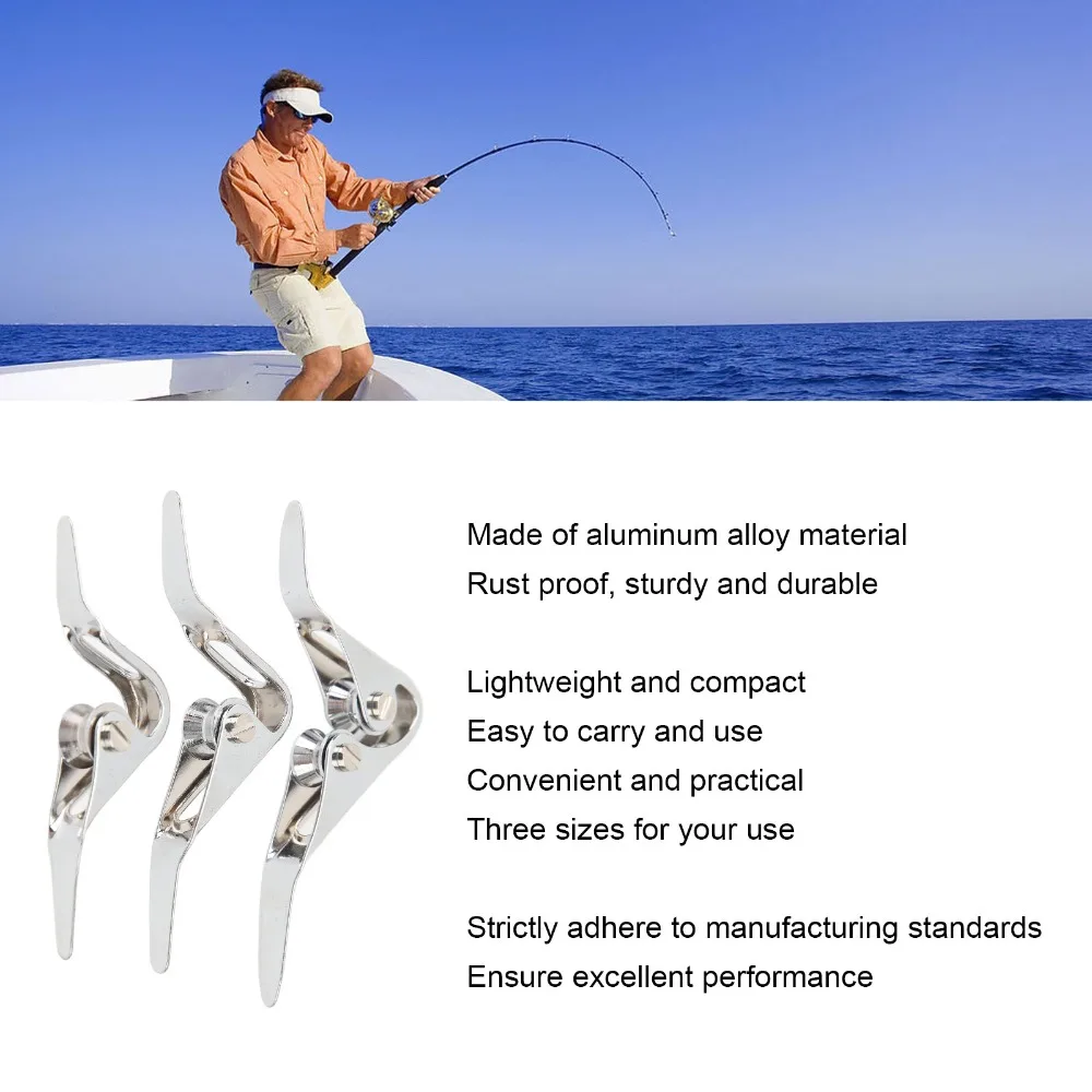 

3PCS Double Pulley Fishing Roller Guide Tip Aluminum Alloy Multiple sizes Fishing Rod Roller Tip Silver Pole Roller Guide Tip