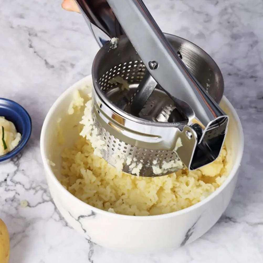 

1Pcs Stainless Steel Potato Ricer Heavy Duty Manual Masher Non Slip Handle for Pumpkin Carrots Puree Kitchen Accessory Food