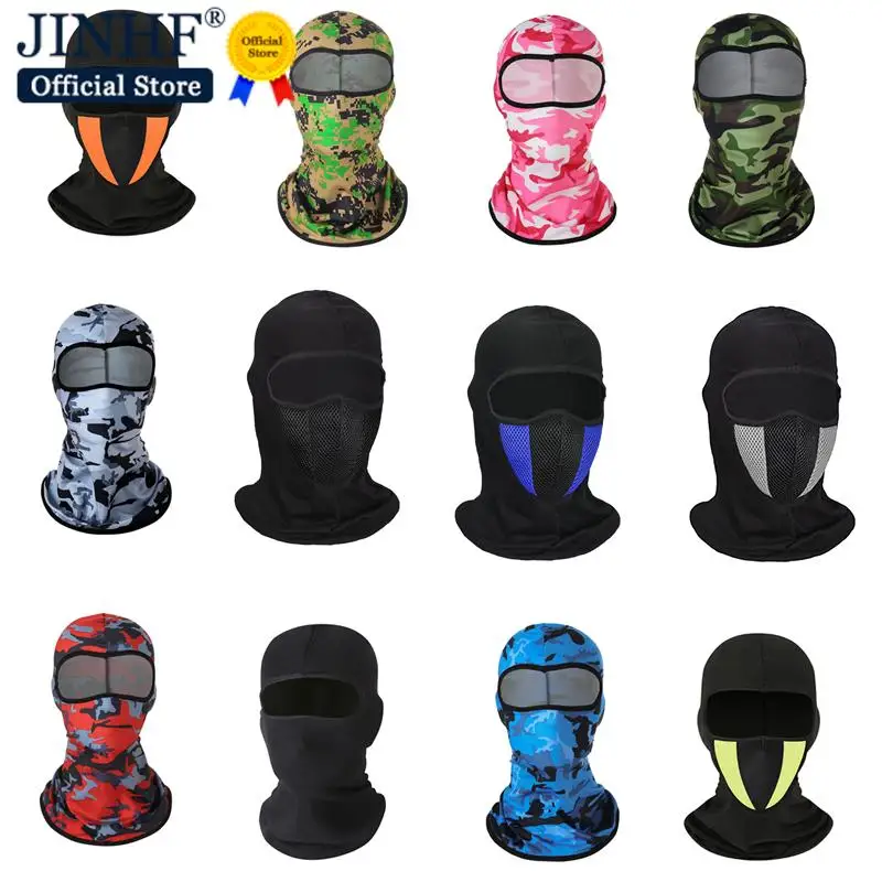 Breathable Motorcycle Full Face Mask Motorbike Cycling Bike Mask Motocross Helmet Hood Moto Riding Neck Protection Face Mask