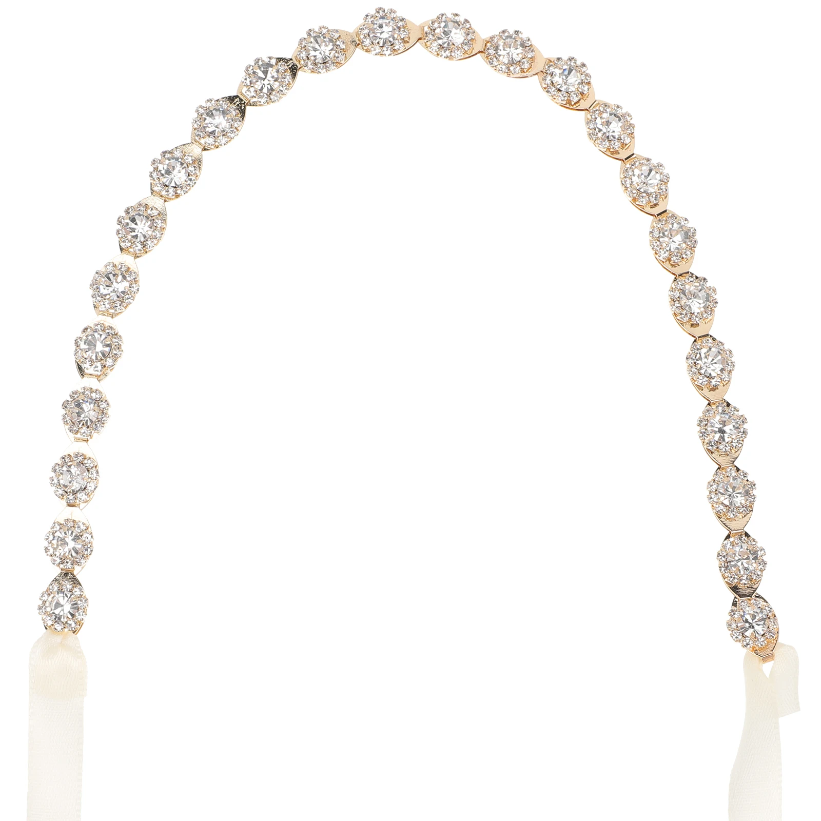 

Ribbon Headband Bridal Accessories Wedding Crystal Headpiece for Women Elegant Romantic Sense for Special Occasions