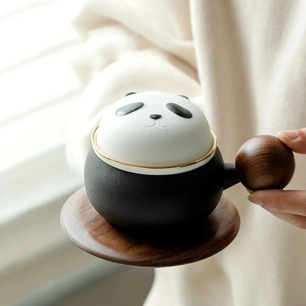 

Panda Travel Tea sets, office use with LIDS, one pot, one cup, tea and coffee cups, portable tea set gift box, outdoor camping t