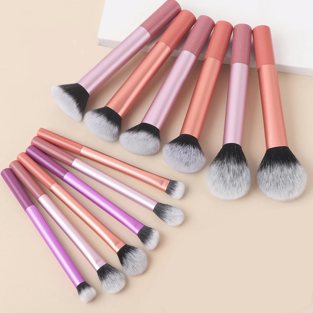 12pcs Makeup Brush Kit Soft Synthetic Hair Make Up Brushes Foundation Blush Eyeshadow Cosmetic Makeup Tools