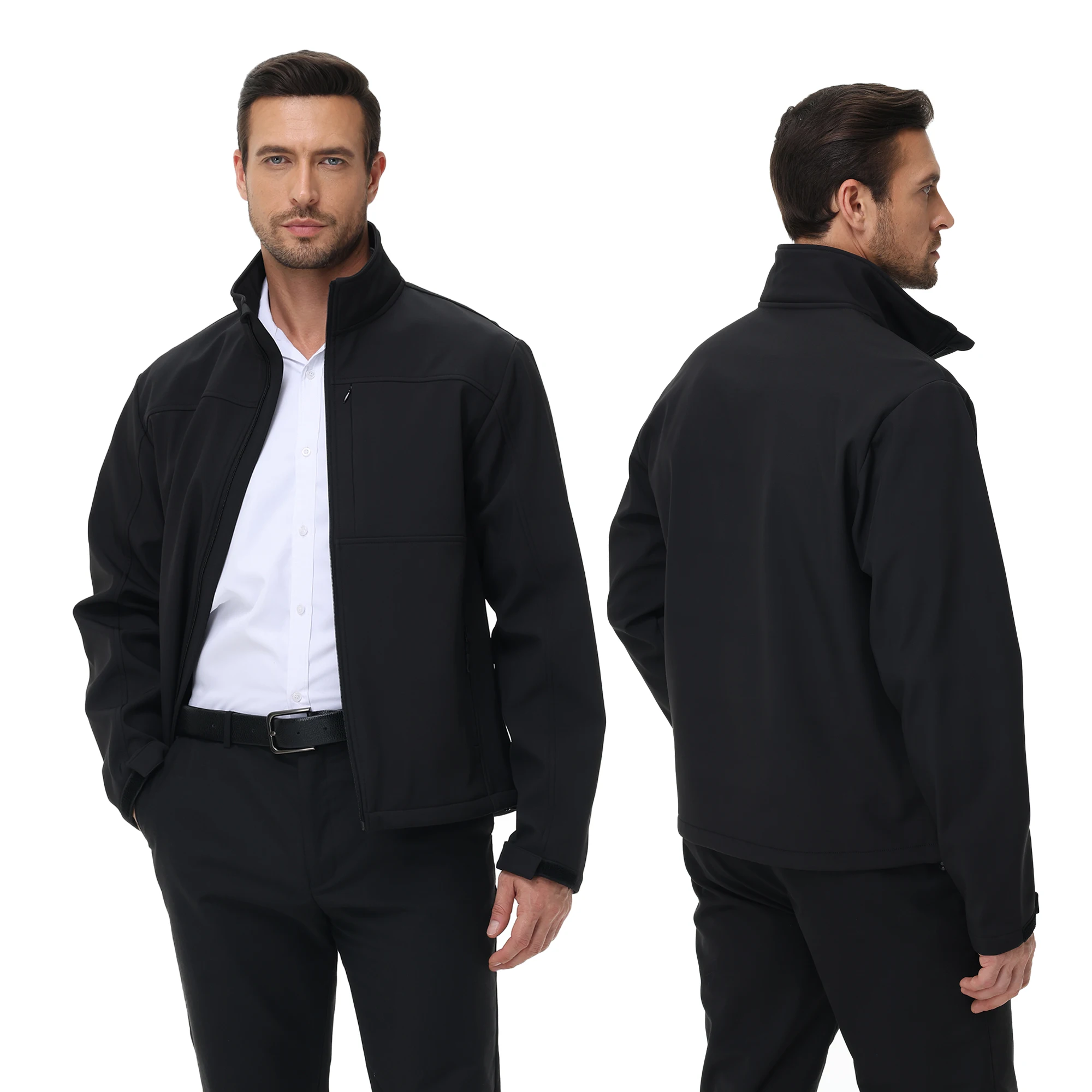 Veste d'affaires décontractée pour hommes, manteau coupe-vent imperméable à la mode, veste Cargo pou