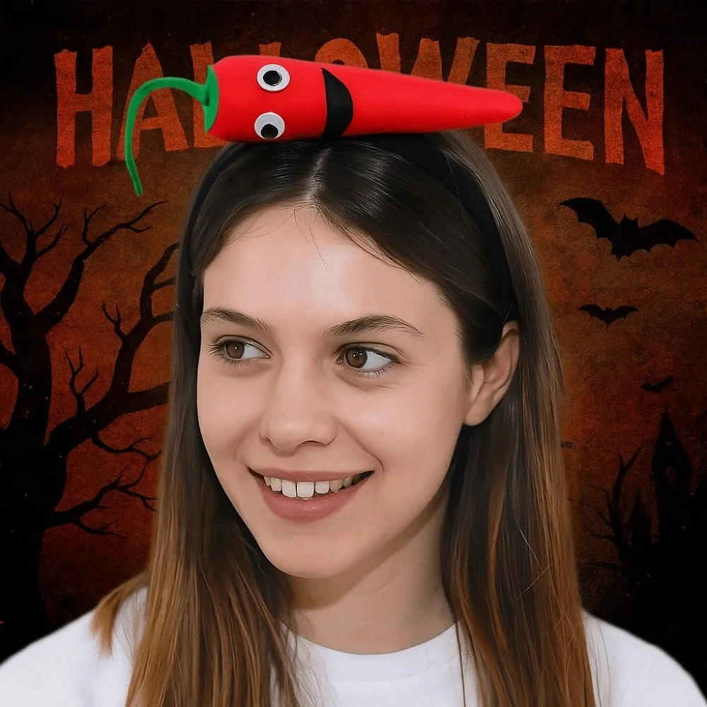 

Nutrition Month Cartoon Fruit Hair Hoop Funny Sunflower Creative Headband for Harvest Festival Colorful Cloth