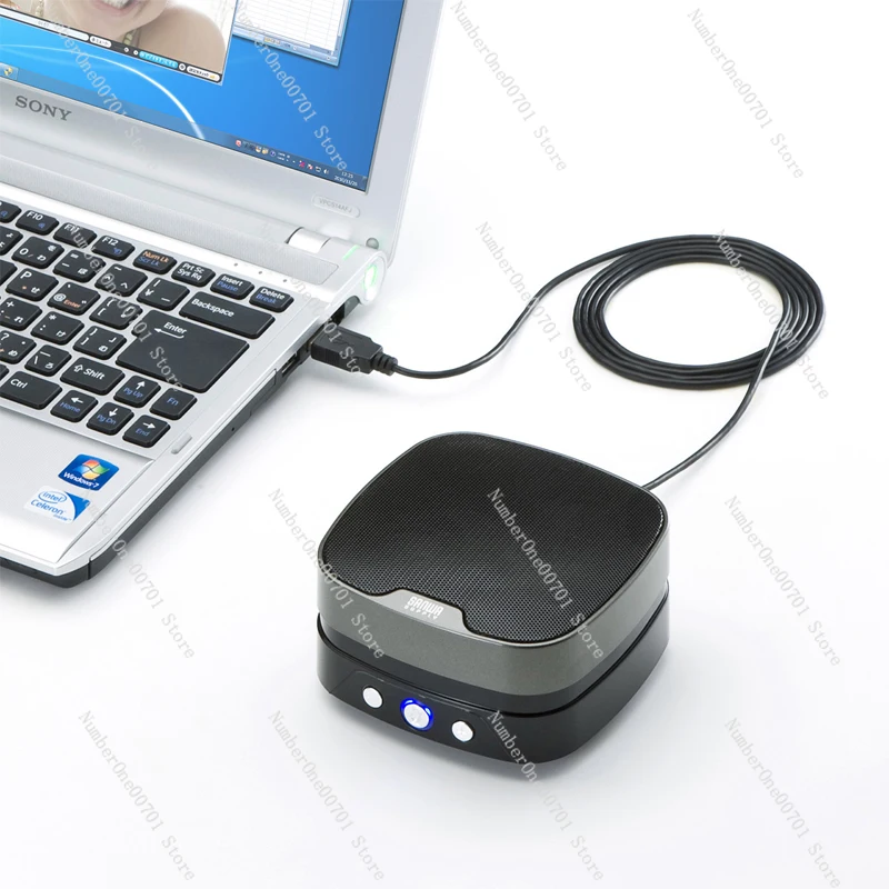 

Микрофон для видеоконференций + усилитель USB Всенаправленный видеомикрофон Дистанционный динамик