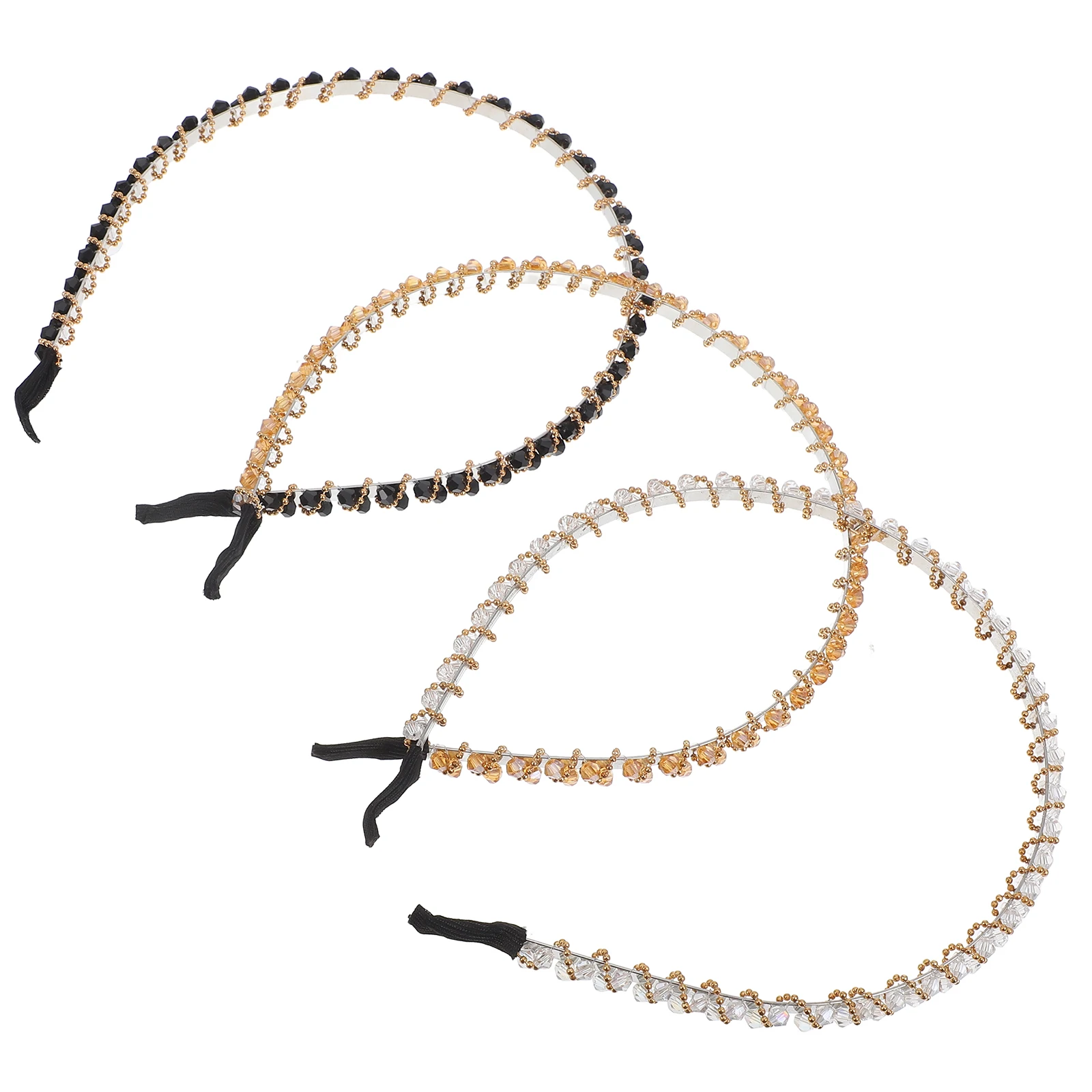 

3 шт., сверкающие хрустальные повязки на голову, женские тонкие повязки для волос, нескользящие декоративные украшенные драгоценностями повязки для мытья лица, макияж, элегантные необычные