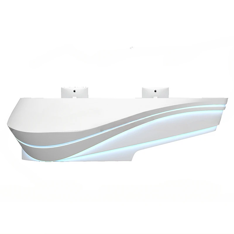 

Beauty salon paint baking bar counter cashier hotel company front desk reception desk fiberglass modern minimalist light luxury