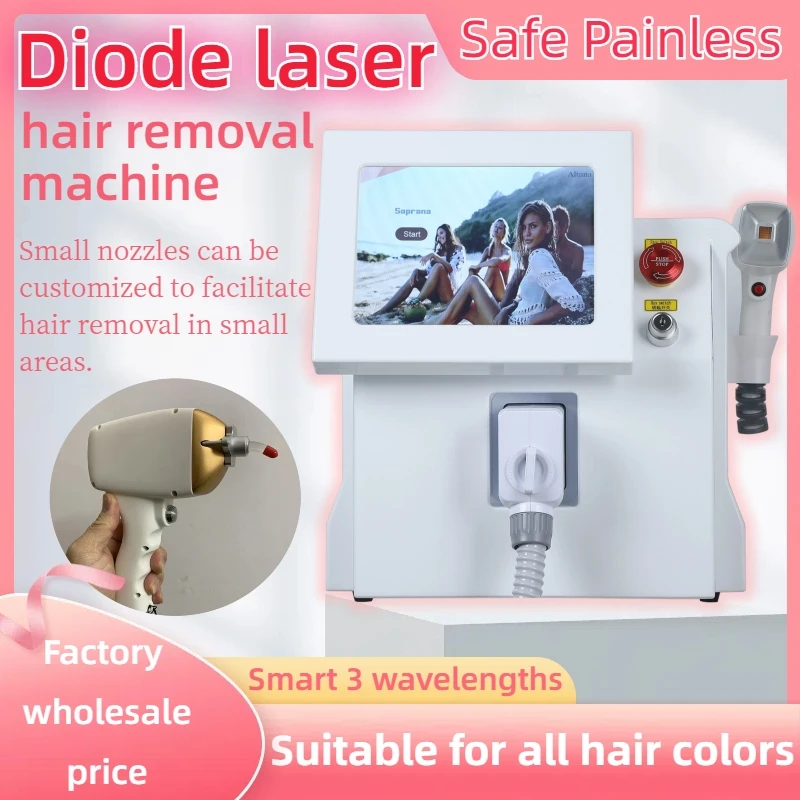 Diode Ice Titanium Laser Body Hair Removal Machine Intelligent 3 wavelength 808 755 1064NM Painless permanent safe hair removal