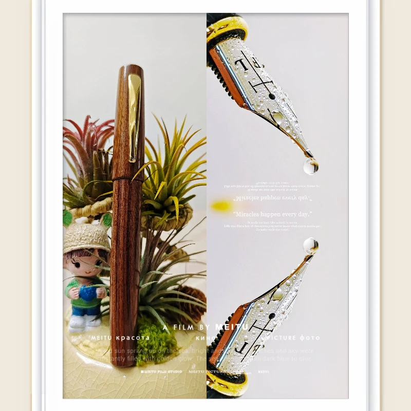Balaoye New Trident Fountain Pen Long Blade Grinding Point No.6 Nib Hand Polish 35mm Length 0.7 2.0mm Writing Pens Stationery