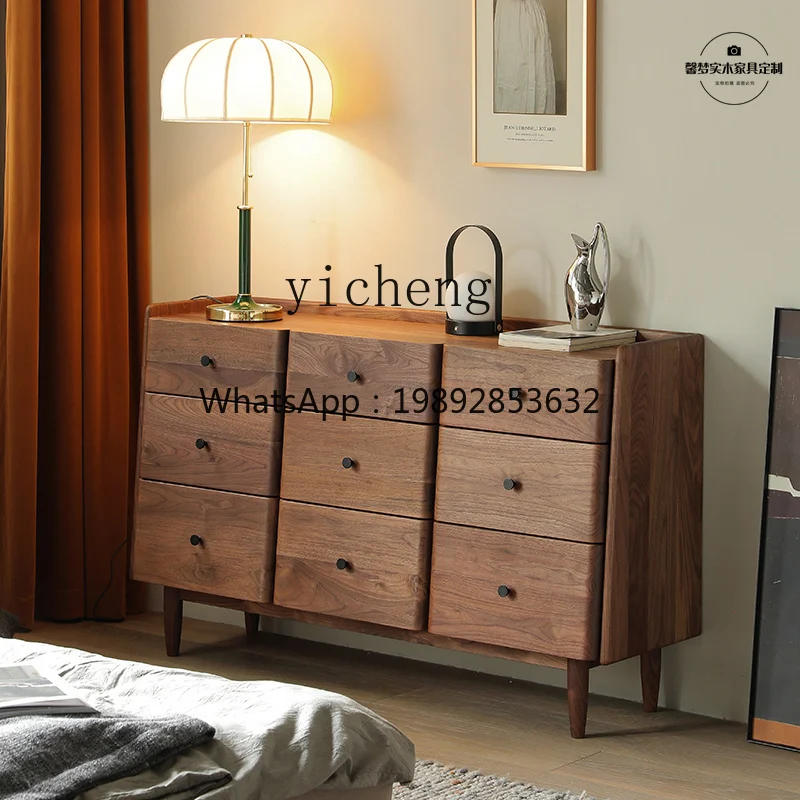 Solid Wood Bedroom Living Room Storage/Storage Low Cabinet Wardrobe Bevel Cabinet