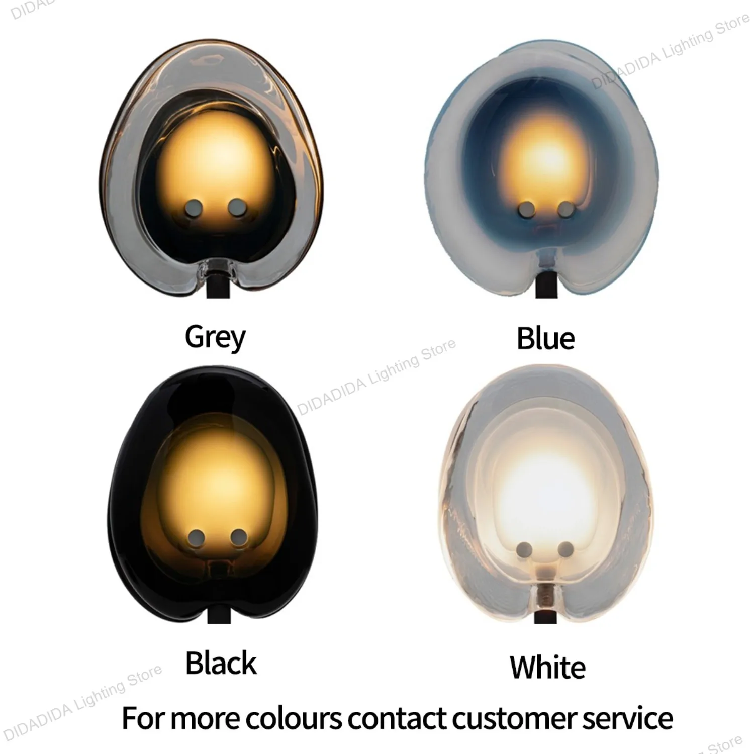 Modern Glass Shade Chandelier Lamp Crystal Metal Lustre 3 Color Dimmable Lighting for Dining Restaurant Ceilings