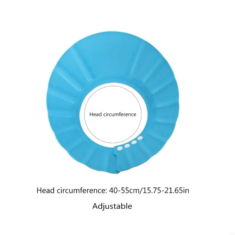 16FE шапочка для душа с мягким козырьком для детей, мытье волос в ванной, защитная шапка для ушей и глаз, регулируемое для мытья