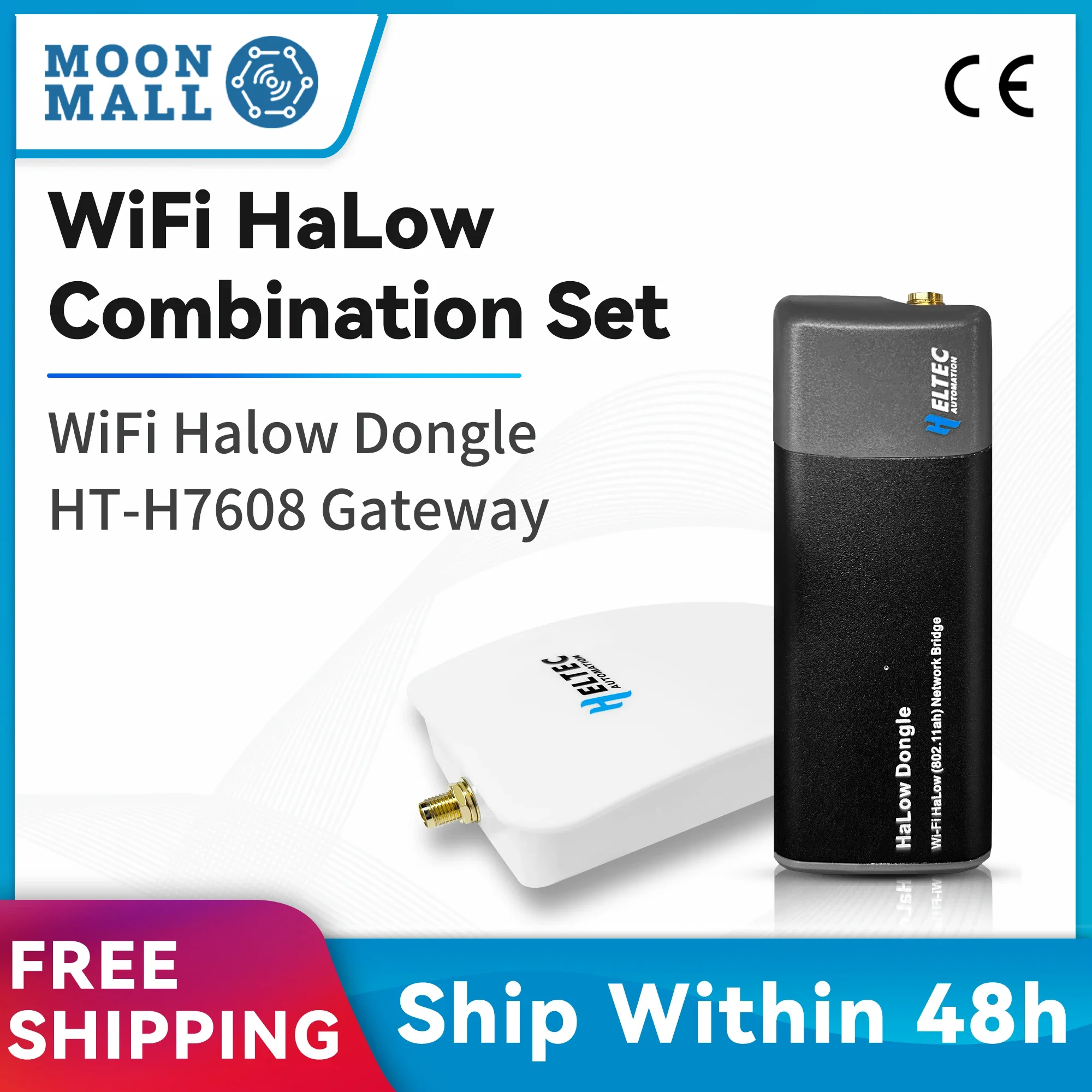 

Heltec Wi-Fi HaLow Dongle Wireless Bridge Long Range 802.11ah Network Booster Wireless Access Router Ethernet Bridge Repeater