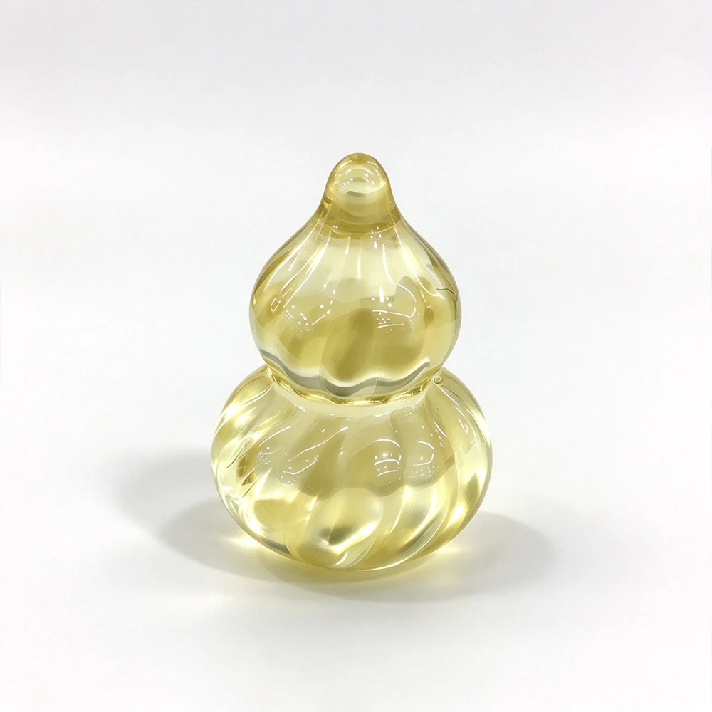 Natural Stones Crystals Citrine Small Calabash Gourd Carvings Crystal Quartz Stone Gemstones Home Decor DIY Minerals Decoration